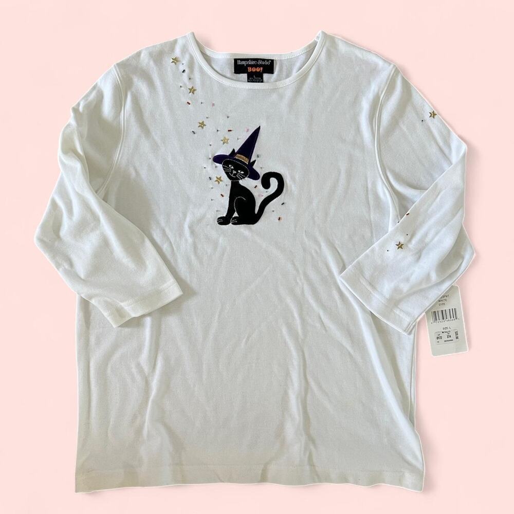 White long sleeve halloween shirt